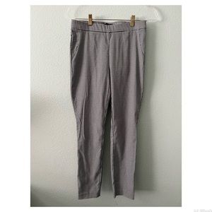 Adrienne Vittadini Pull On Stretch Black and White Retro Houndstooth Pants sz 4